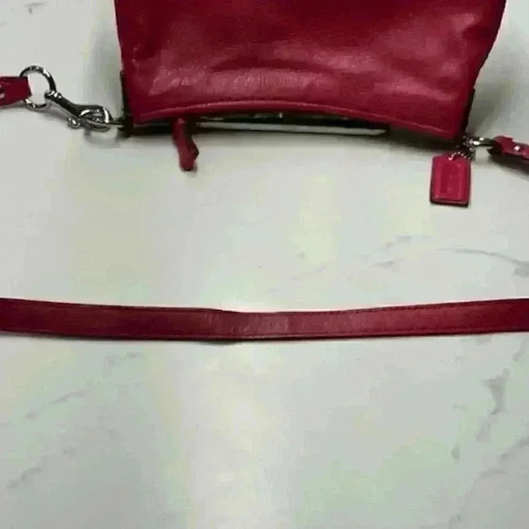 Coach Ashley Crossbody Swingpack Leather Raspberry Pink Shoulder Bag - Picture 7 of 13